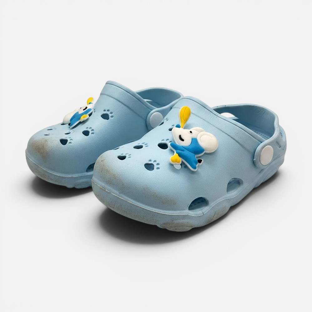 Hitmars Clogs Kids Sandals Mules Non-slip Bathing Shoes, Light Blue EUR 30