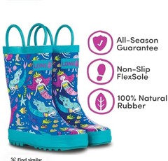 Lone Cone Mermaids Kids Rain Boots Size 4