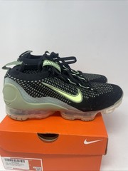 Nike Air Vapormax Black Oil Green Kids Size 7Y Shoes 2021 FK GS DB1550-010 NWB