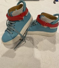 Buscemi 100MM Kid Oxygen Tricolor Leather Sneakers Shoes EU 23 US 8 New