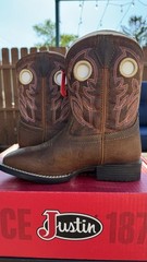 Justin Boots – Kid’s Bowline Pecan/Brown Cowboy Boot – Multiple Sizes – NIB!