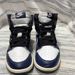 Jordan High og midnight blue Sneaker Kids US 3Y