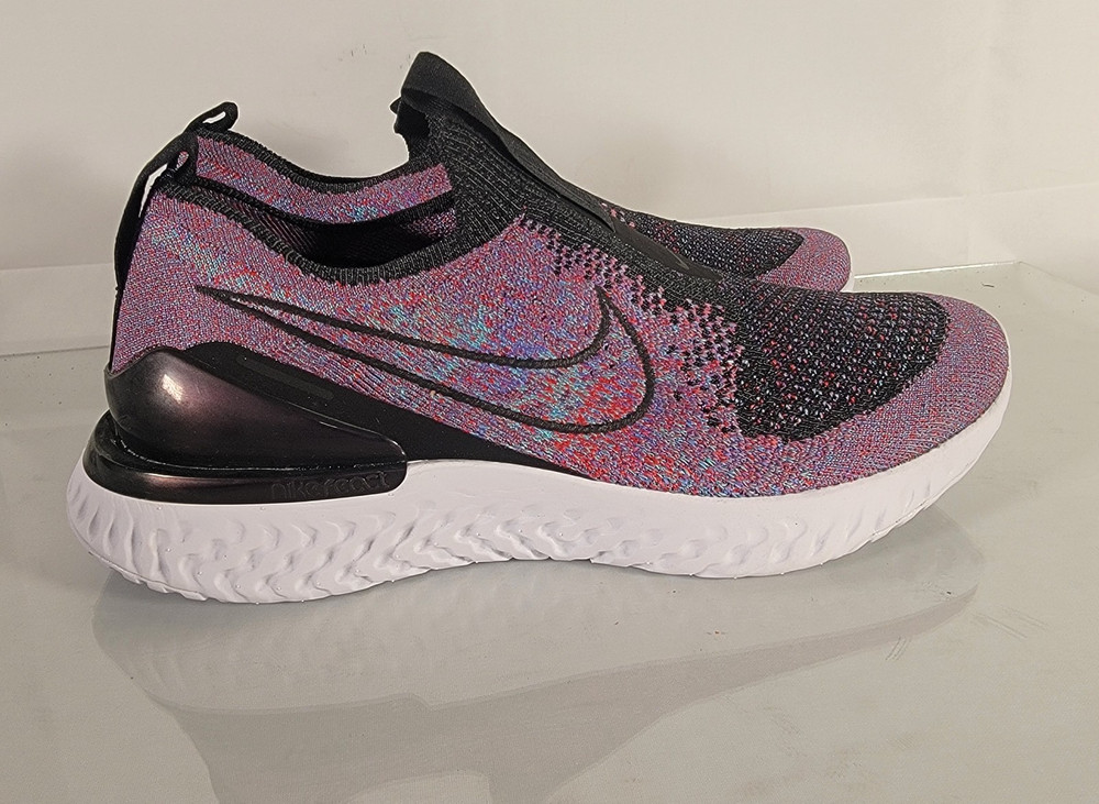 KIDS‘ NIKE EPIC PHANTOM REACT FLYKNIT GS BV1370 Black Purple Red Blue SIZE 6.5Y