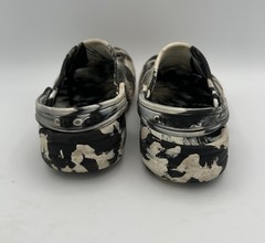 Crocs Classic Clogs Kids C13 White Black Marbled Slip On Shoes