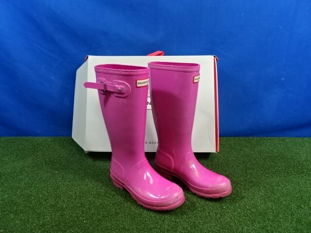 Hunter Original Kids Gloss Lipstick Rain Boots size 5g / 4b