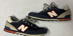 New Balance 515 Classic Sneaker, Size 6.5 M Navy Blue Orange Lace Up Shoes Bears