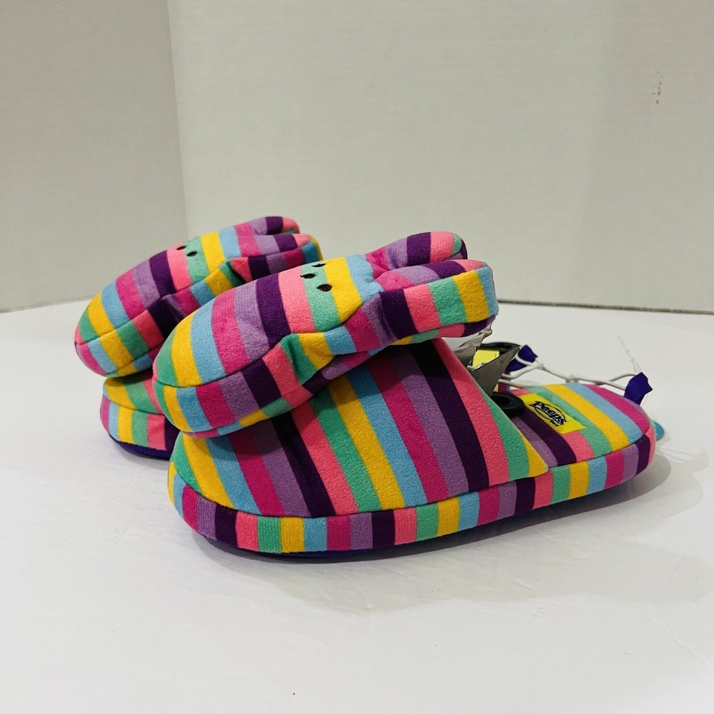 Peeps Bunny Slippers Small 8” Amulti-color stripes Kids