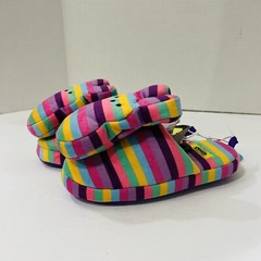 Peeps Bunny Slippers Small 8” Amulti-color stripes Kids