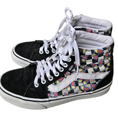 VANS Fillmore Checkerboard Butterfly Skate Shoes Hi Top Womens Sz 6 Lace #721356