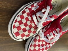 Vans Old School Checkerboard Red White Checker Skateboard Size 6.5 Men 8.0 Women