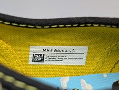 Vans Kids The Simpsons GLOW BART Skate Shoes Size 12.5 Skateboard Skeleton Atom