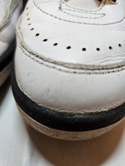 Air Jordan 2 Retro White/Black Sneakers Heavily Used Size 6.5Y No Box