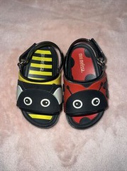 Mini Melissa Ladybug And Bumble Bee Sandals Size 6