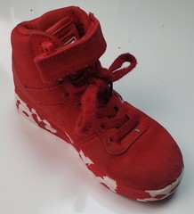FILA Little Kid’s Red & White High Top Lace Up Sneakers Size US 11.5