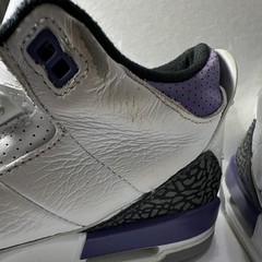 Jordan 🏀💜🤍🖤Air Jordan 3 Retro GS Kids 6Y White/Purple DM0967-105
