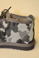 Alpine Design Youth Kids Size 1 Gray Camo Suede Woolblend Lined Boots AD21YSK002