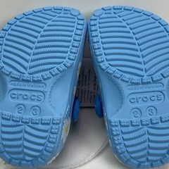 CROCS Kids Classic Littles Daisy Clogs Size C2/3 Blue Floral Slip On Sandals NEW