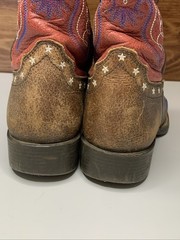 Ariat Youth 1.5 Square Toe Boots Red White Blue With Stars Unisex Model#10012793