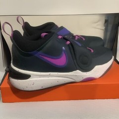 Nike Team Hustle D11 Basketball Shoes Sneakers Deep Jungle/Fuchsia Dream Size 5Y