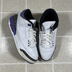 Nike Air Jordan 3 Retro GS Dark Iris Shoes White/Purple, Size 7Y, DM0967-105