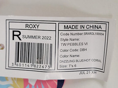 (Mismatched Color): 2 Pair Roxy Kids Pink/Blue Flip Flop Sandals Toddler Size 6