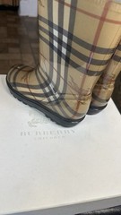 Burberry Kids Nova Check Rain Boots EU 27 / US 10C Made in Italy Plaid Rubber