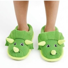 Dearfoams Kids Peyton Green Dinosaur Animal Clog Slippers size 13-1