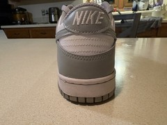 Nike Dunk Low White Gray Leather Sneakers Lace Up youth Shoes 6.5Y FB9109-123