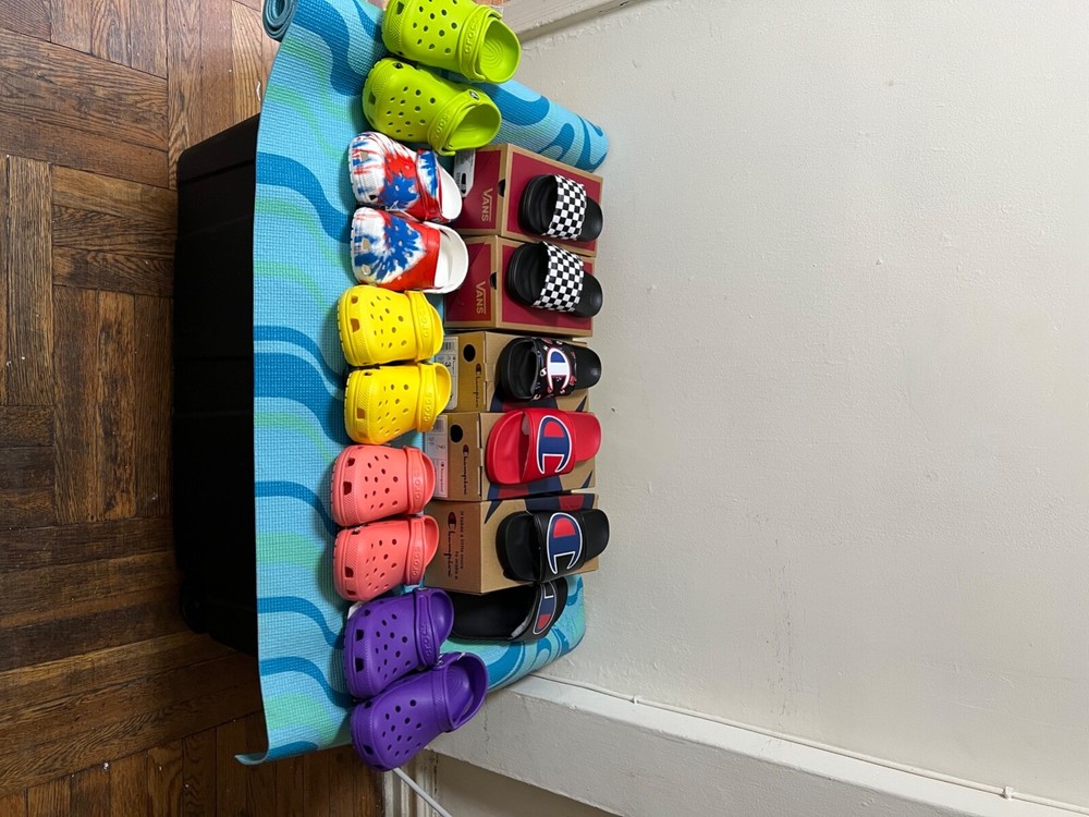 Crocs brand Kids crocs various sizes and colors Adidas, Champions and Van Slides