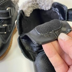 Black Leather Kids Orthopedic Boots Warm Fleece Lining Size EU 26 US 9.5