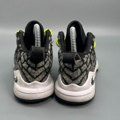 Nike LeBron 17 Athletic Running Sneakers Kids 12 Black White Lace Up Mid Shoes