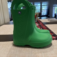 Crocs Rubber Boots Toddler Size J2 Green Gently Used Condition