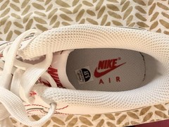 White With Red Stitching Nike Air Sneakers For Youth Size 5.5. New Without Box