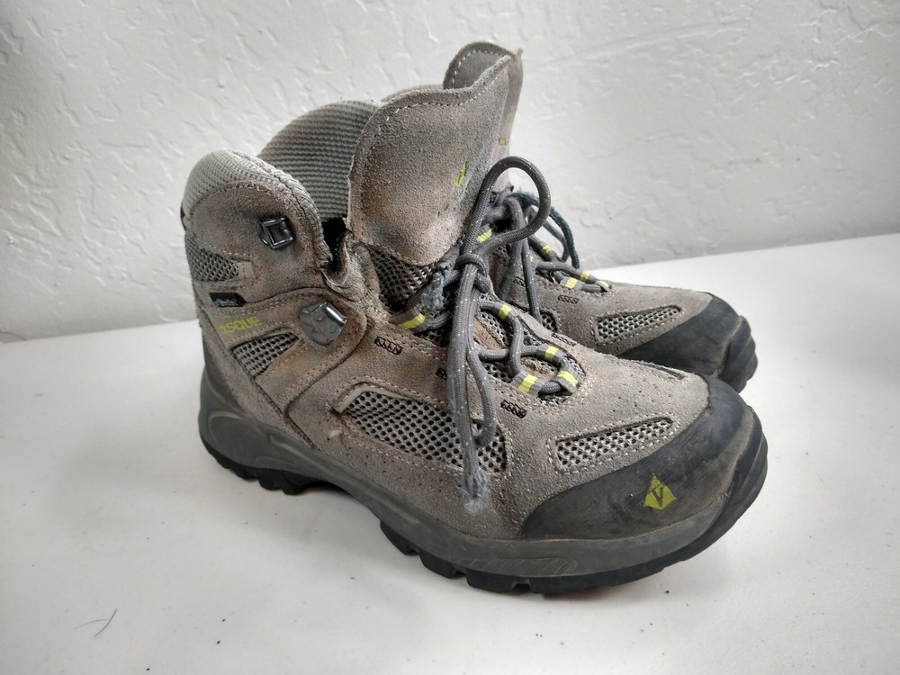 VASQUE 7213 M Ultra Dry Gray Leather Hiking Trail Outdoor Boots Youth 5