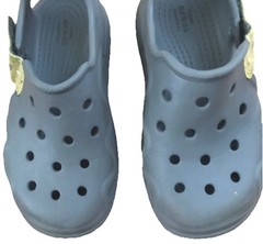 Crocs Iconic Comfort Gray Clog Strapped Sandal Kids Size C 10