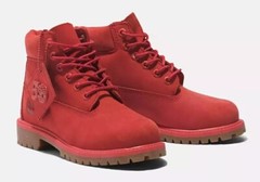 Timberland 50th Anniversary Edition Premium 6″ Red Waterproof Boot Junior Size 5