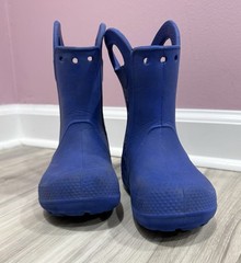 Crocs Kids’ Handle It Rain Boot Blue C8 Preowned 12803