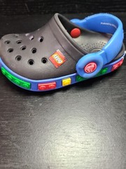 Crocs Classic Legos Black Slip On Clogs Baby Toddler Size C 4/5