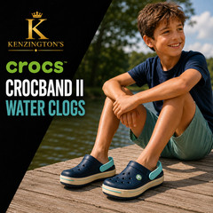 Crocs Crocband II Water Clogs Kids C12 C13 Navy Blue Aqua Slip On