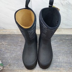 Muck Boots Kids Element Tall Black Heathered Rubber Neoprene Waterproof Size 3