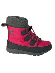 Sorel Youth Unisex Whitney Sherpa Short Winter Boot Pink size 1Y