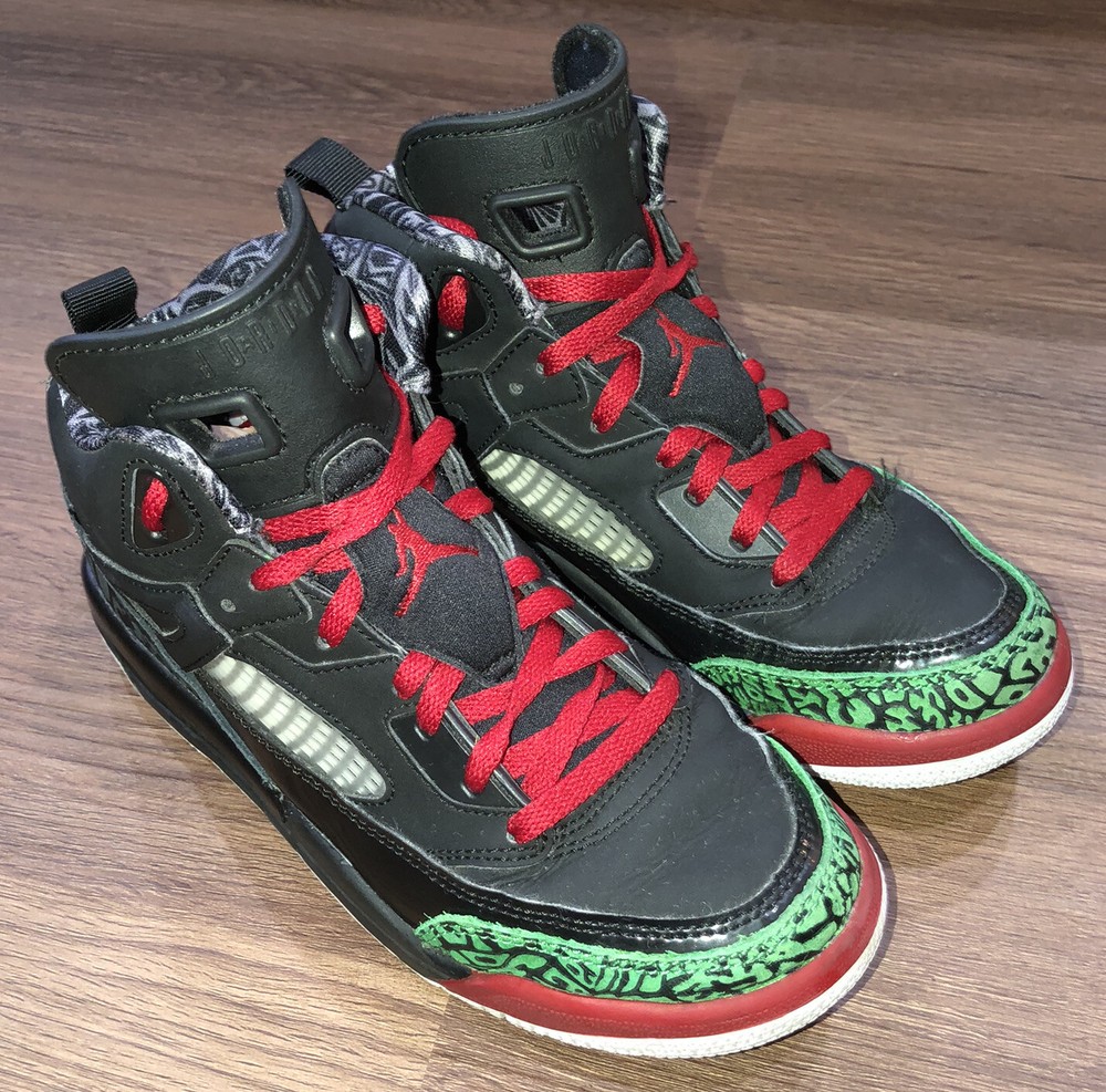 Nike Air Jordan Spizike Black Varsity Red Classic Green 317700-026 Youth 1.5