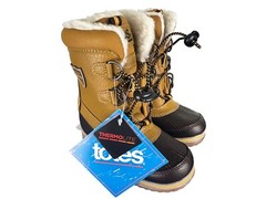 Totes Toddler Wheat Brown Insulated Flat Heel Winter Boots New Size 9M Neutral