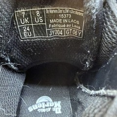 Dr. Martens Boots Size 8 Toddler 15373/1460 T Combat Black Lace Up Side Zip