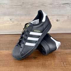 adidas Superstar J Mens Size 6 Core Black Cloud White EF5398