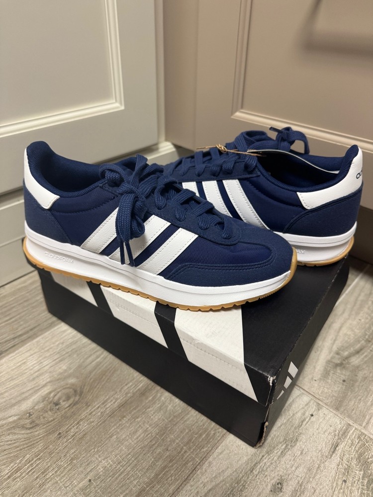Adidas Run 70s 2.0 J Dark Blue/Cloud White JI2267 Juniors Size 5.5Y Sneakers