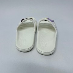 Crocs Classic Slide White Sandals J2 Disney Stitch Jibbitz Charms Kids Shoes