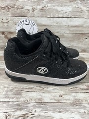 Kids Size 5Y Heelys Split Skater Casual Shoes Black Glitter