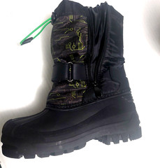 Dream Pairs Kamick Kids Size 1 Boot Mid Calf Waterproof Winter Snow Boots Black