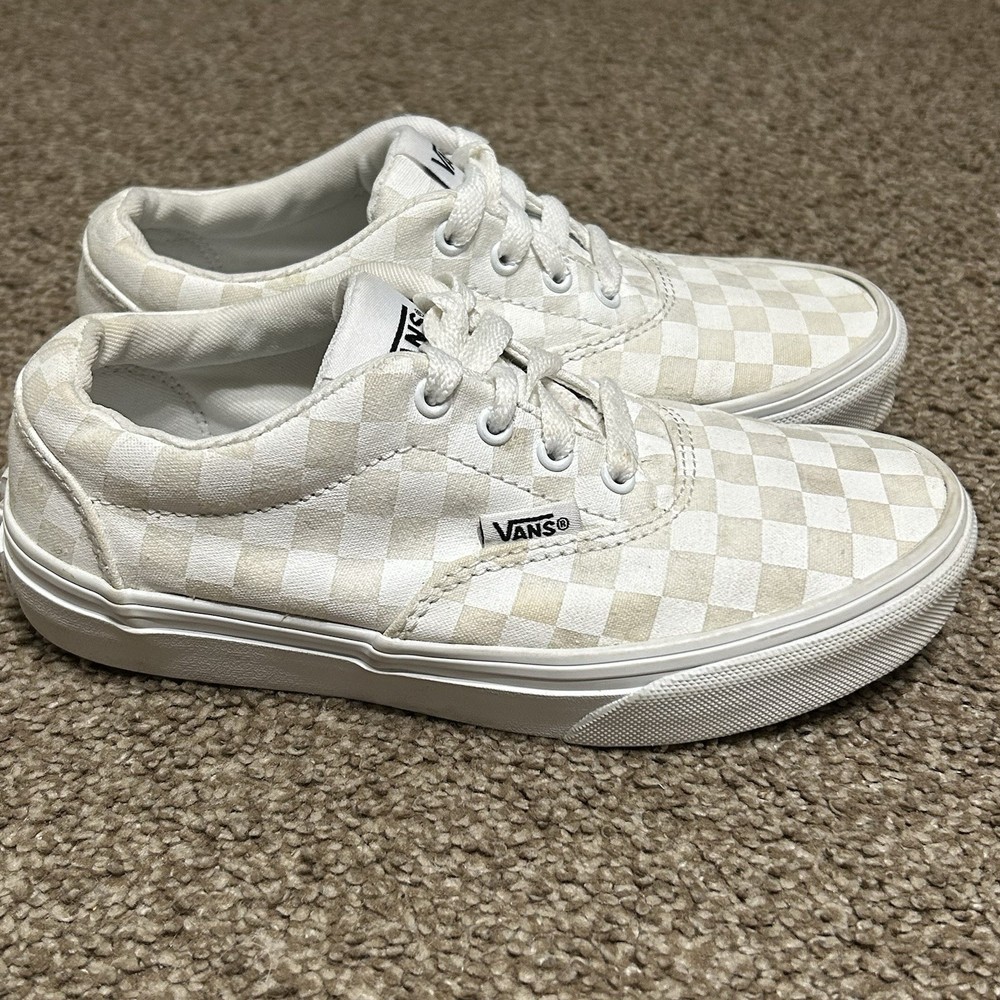 VANS Checkerboard White And Tan Youth Size 1